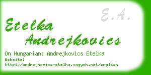 etelka andrejkovics business card